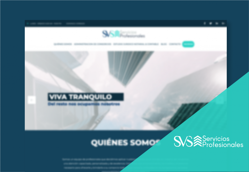 SvS Profesionales: desarrollo de sitio web con área privada para clientes